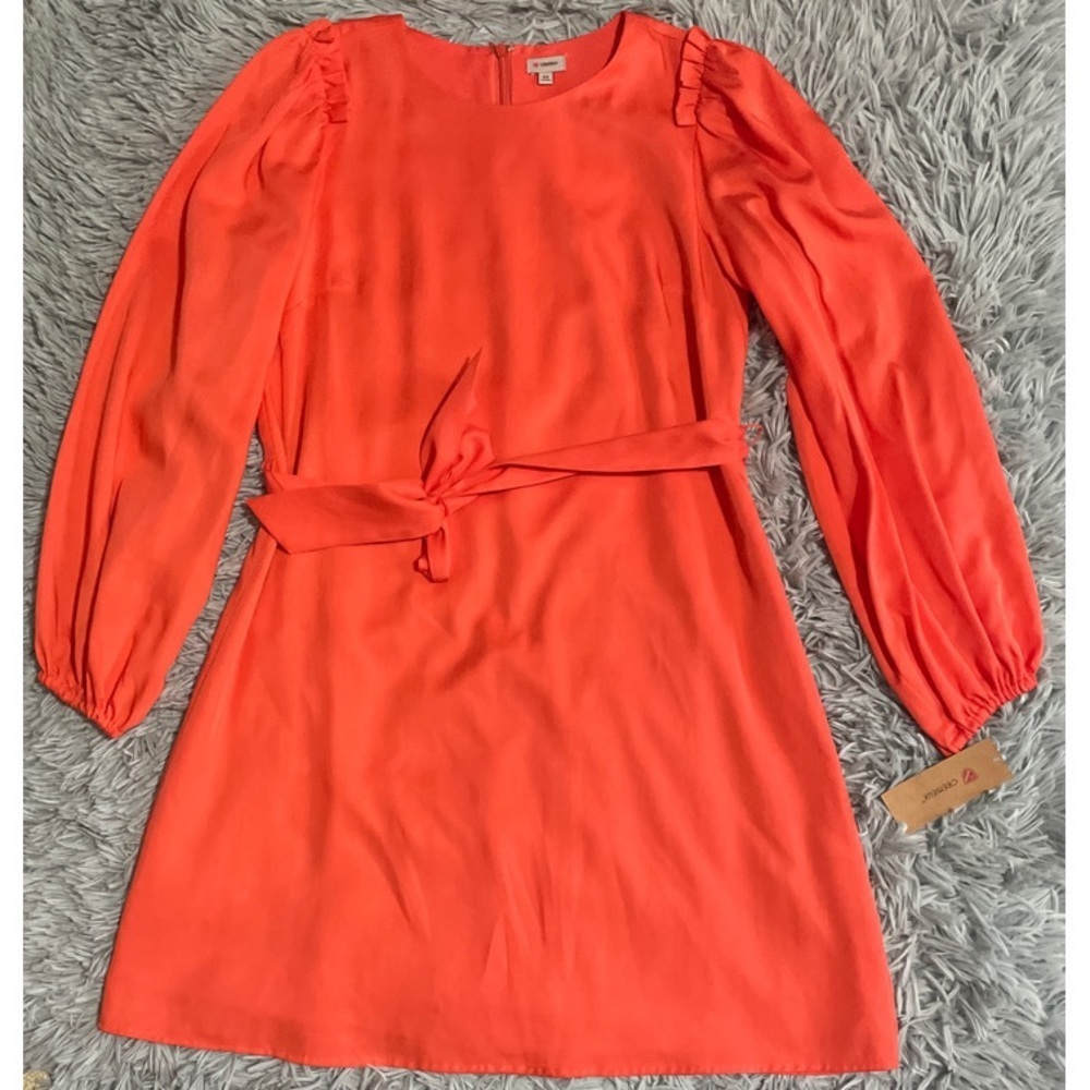 Beck Coral Tie Waist Dress